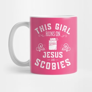 This Girl Runs On Jesus And Kombucha Scobies Mug